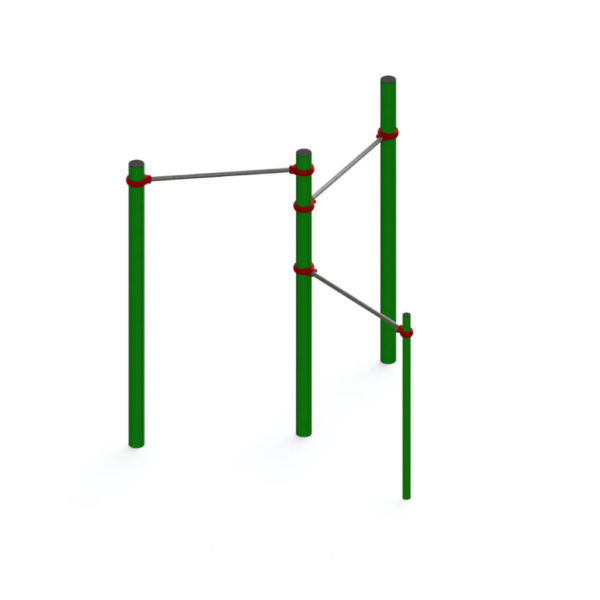 Triple Pull-Up Bars – Functional Outdoor Fitness Installation- TLS 011