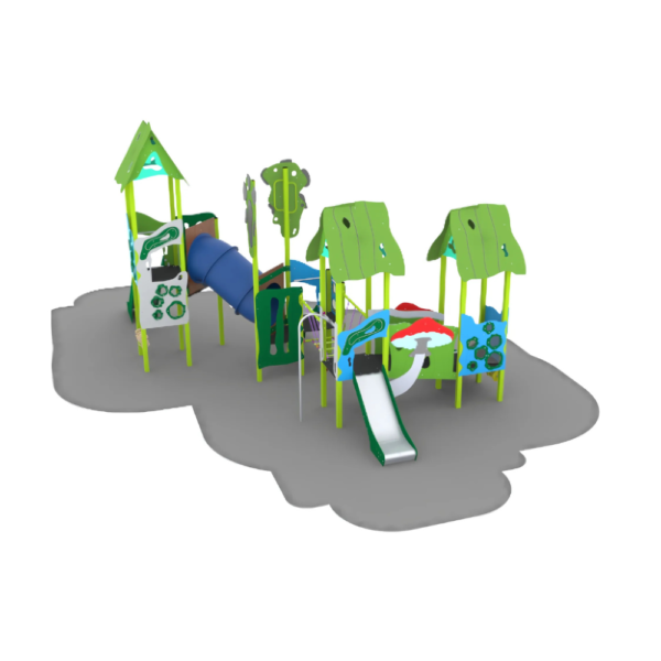 Multi-Tower Playground Set with Tunnels and Slides 008 - Image 2
